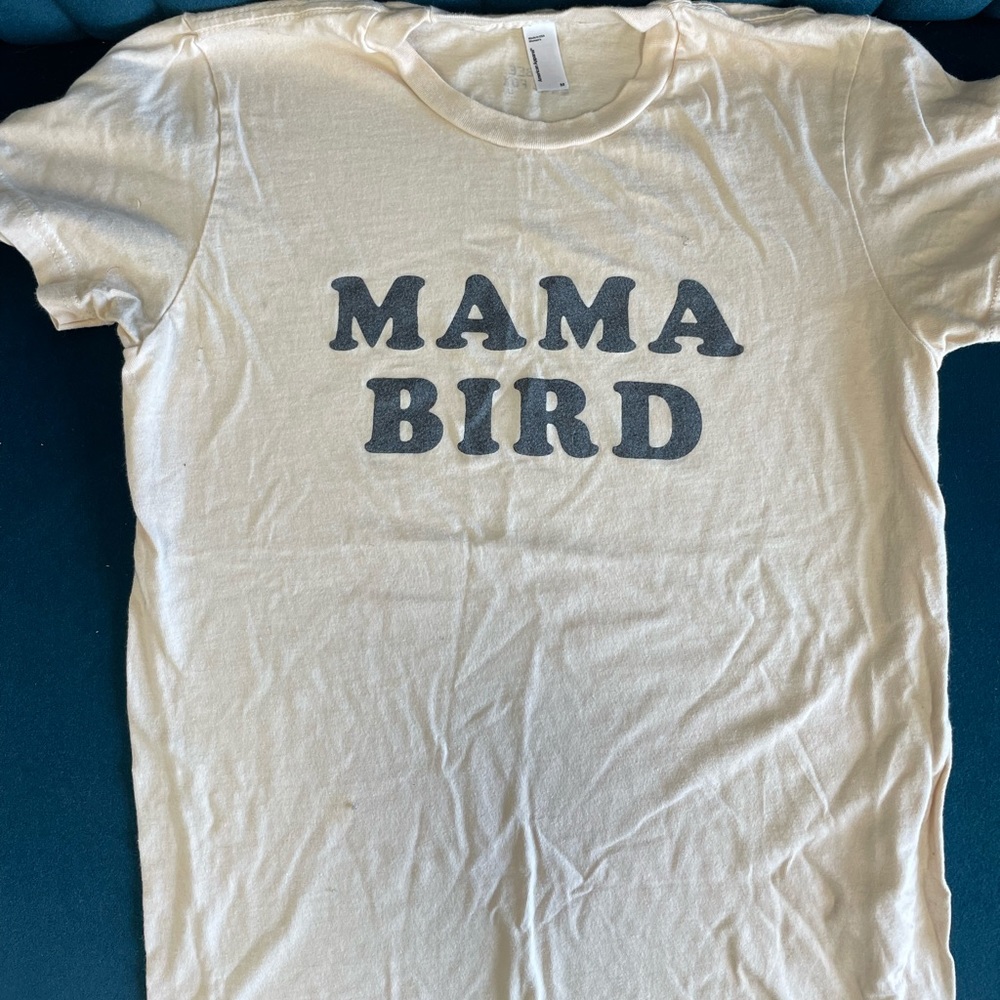 Cream 'Mama Bird' Short Sleeve Tee